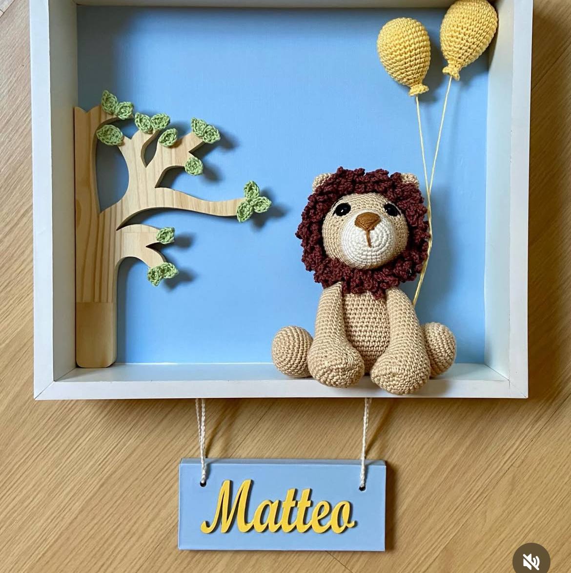 Porta Maternidade Leão Personalizado com Nome Matteo