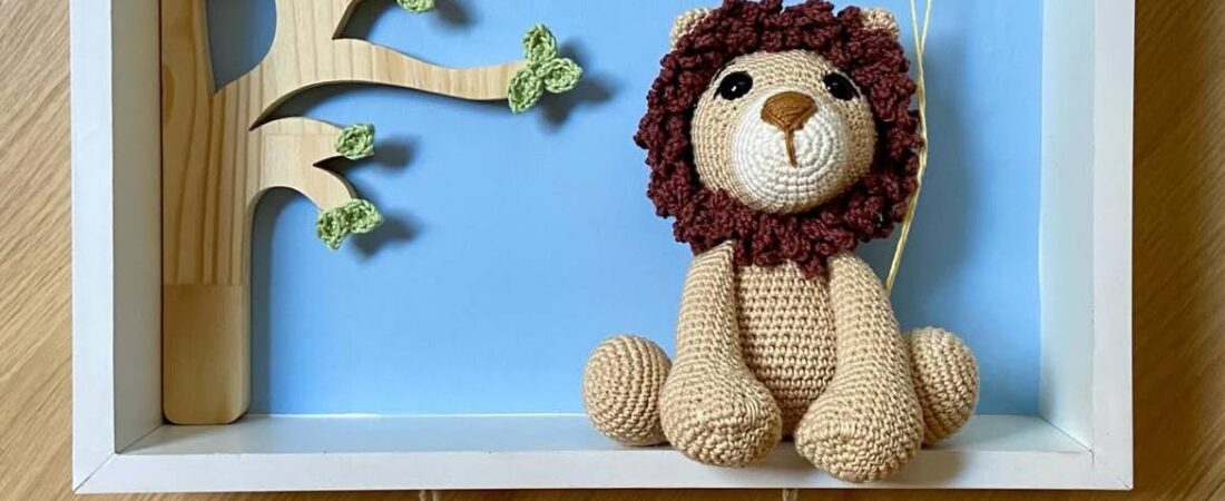 Porta Maternidade Leão Personalizado com Nome Matteo